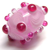 pink candy bead by beadsbylaura