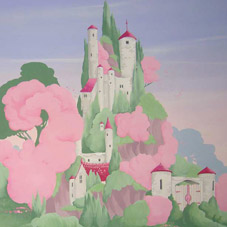 fairy castle mural