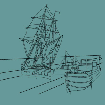Ships, tugs and barges in Runcorn